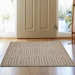 BRIDAY Paillasson Lavable En Machine Tapis De Porte Entrée Intérieur Absorbant Paillasson Extérieur Antidérapant Pour Votre Porte Maison Paillasson Marron 50*80cm -Tapis et paillasson Soldes 40431629 3