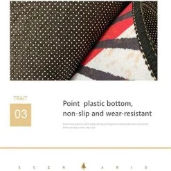 BRIDAY Tapis À Motif De Lignes Géométriques Tapis De Sol Antidérapants Imperméables Salon Table Basse Tapis Simple Bureau Tapis D'Hôtel Quatre Saisons Général，50*80cm -Tapis et paillasson Soldes 40434133 3