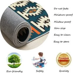 BRIDAY Tapis À Motif De Lignes Géométriques Tapis De Sol Antidérapants Imperméables Salon Table Basse Tapis Simple Bureau Tapis D'Hôtel Quatre Saisons Général，50*80cm -Tapis et paillasson Soldes 40434133 4