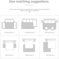 BRIDAY Tapis À Motif De Lignes Géométriques Tapis De Sol Antidérapants Imperméables Salon Table Basse Tapis Simple Bureau Tapis D'Hôtel Quatre Saisons Général，50*80cm -Tapis et paillasson Soldes 40434133 5