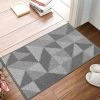 BRIDAY Paillasson Antidérapant Intérieur 120*80 Cm Tapis De Porte Doux Lavable En Machine Absorbant Et Résistant Paillasson Gris Exterieur Pour Entrée, Escaliers, Couloir, Cour - Gris