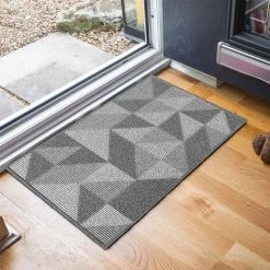 BRIDAY Paillasson Antidérapant Intérieur 120*80 Cm Tapis De Porte Doux Lavable En Machine Absorbant Et Résistant Paillasson Gris Exterieur Pour Entrée, Escaliers, Couloir, Cour - Gris -Tapis et paillasson Soldes 40435730 5