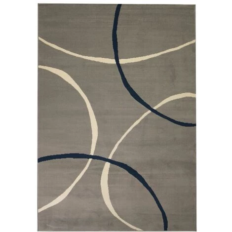 HAPPYSHOPPING Tapis Moderne Design De Cercles 80 X 150 Cm Gris 5 HAPPYSHOPPING Tapis Moderne Design De Cercles 80 X 150 Cm Gris – Image 5
