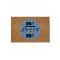 WADIGA Paillasson Coco Home Sweet Home - 60x40cm - Bleu