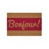 WADIGA Paillasson Coco Bonjour - 60x40cm - Rouge
