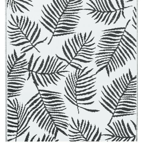 HAPPYSHOPPING Tapis D'exterieur Blanc Et Noir 80x150 Cm PP 3 HAPPYSHOPPING Tapis D'exterieur Blanc Et Noir 80x150 Cm PP – Image 3