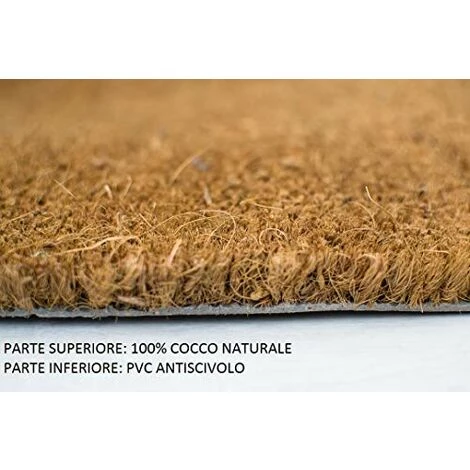 Baroni Home Paillasson Extérieur Coco, Revêtement De L'envers En PVC, Peint à La Main, Solide Et Nettoyage Facile, 70X40X2 Cm – Tapis à Motif Floraison De Cactus Avec Message « Welcome » 2 Baroni Home Paillasson Extérieur Coco, Revêtement De L'envers En PVC, Peint à La Main, Solide Et Nettoyage Facile, 70X40X2 Cm – Tapis à Motif Floraison De Cactus Avec Message « Welcome » – Image 2