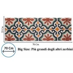 Baroni Home Paillasson Entrée Maison En Coco Avec Base En PVC, Peint à La Main, Solide Et Nettoyage Facile, 70X25X2 Cm – Tapis à Motif Arabesque Rouge, Orange Et Bleu 9 Baroni Home Paillasson Entrée Maison En Coco Avec Base En PVC, Peint à La Main, Solide Et Nettoyage Facile, 70X25X2 Cm – Tapis à Motif Arabesque Rouge, Orange Et Bleu -Tapis et paillasson Soldes 40724186 5