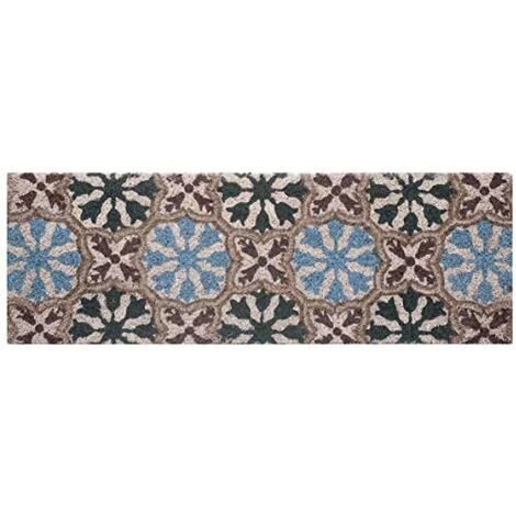 Baroni Home Paillasson Entrée Maison En Coco Avec Base En PVC, Peint à La Main, Solide Et Nettoyage Facile, 70X25X2 Cm – Tapis à Motif Arabesque Bleu Foncé Et Bleu Clair 1 Baroni Home Paillasson Entrée Maison En Coco Avec Base En PVC, Peint à La Main, Solide Et Nettoyage Facile, 70X25X2 Cm – Tapis à Motif Arabesque Bleu Foncé Et Bleu Clair