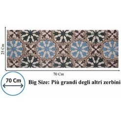 Baroni Home Paillasson Entrée Maison En Coco Avec Base En PVC, Peint à La Main, Solide Et Nettoyage Facile, 70X25X2 Cm – Tapis à Motif Arabesque Bleu Foncé Et Bleu Clair 9 Baroni Home Paillasson Entrée Maison En Coco Avec Base En PVC, Peint à La Main, Solide Et Nettoyage Facile, 70X25X2 Cm – Tapis à Motif Arabesque Bleu Foncé Et Bleu Clair -Tapis et paillasson Soldes 40724190 5