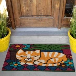 Baroni Home Paillasson Extérieur Coco, Revêtement De L'envers En PVC, Peint à La Main, Solide Et Nettoyage Facile, 60X40X2 Cm – Tapis à Motif Chat Tigré Dormant 7 Baroni Home Paillasson Extérieur Coco, Revêtement De L'envers En PVC, Peint à La Main, Solide Et Nettoyage Facile, 60X40X2 Cm – Tapis à Motif Chat Tigré Dormant -Tapis et paillasson Soldes 40724201 4