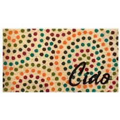 Baroni Home Paillasson Extérieur Coco, Revêtement De L'envers En PVC, Peint à La Main, Solide Et Nettoyage Facile, 70X40X2 Cm – Tapis à Motif Cercles Et Pois 7 Baroni Home Paillasson Extérieur Coco, Revêtement De L'envers En PVC, Peint à La Main, Solide Et Nettoyage Facile, 70X40X2 Cm – Tapis à Motif Cercles Et Pois -Tapis et paillasson Soldes 40724205 4
