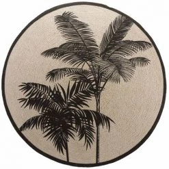 DOUCEUR D'INTÉRIEUR Tapis Rond 120 Cm Tropic Nature Coton - Beige