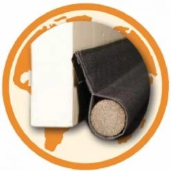 EQWERGY BAS DE PORTE ADHESIF SIMPLE BOUDIN GRIS