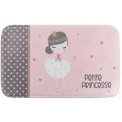 Paris Prix - Tapis Enfant "petite Princesse" 45x75cm Rose