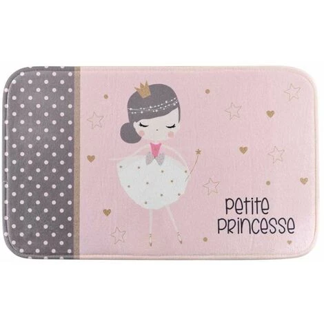 Paris Prix - Tapis Enfant "petite Princesse" 45x75cm Rose 1 Paris Prix - Tapis Enfant "petite Princesse" 45x75cm Rose