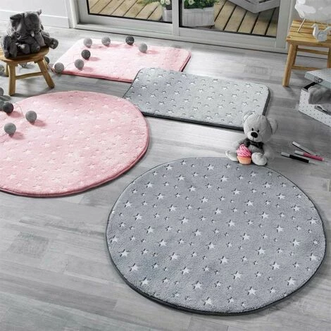 Paris Prix - Tapis Enfant "phosphorescent Fluo" 90cm Rose 3 Paris Prix - Tapis Enfant "phosphorescent Fluo" 90cm Rose – Image 3
