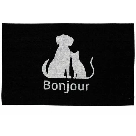 Paris Prix - Tapis Imprimé Phosphorescent "benji" 45x70cm Noir 1 Paris Prix - Tapis Imprimé Phosphorescent "benji" 45x70cm Noir