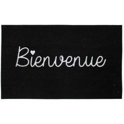 Paris Prix - Tapis Imprimé Phosphorescent "ben" 45x70cm Noir