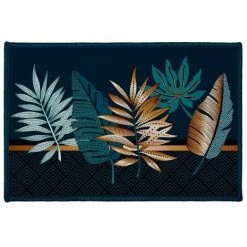 Paris Prix - Tapis D'entrée Imprimé "alianor" 40x60cm Bleu