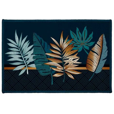 Paris Prix - Tapis D'entrée Imprimé "alianor" 40x60cm Bleu 1 Paris Prix - Tapis D'entrée Imprimé "alianor" 40x60cm Bleu