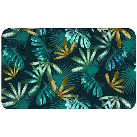 Paris Prix - Tapis Déco Imprimé "blue Garden" 45x75cm Bleu 1 Paris Prix - Tapis Déco Imprimé "blue Garden" 45x75cm Bleu