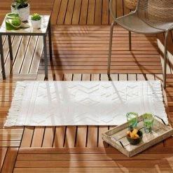 Paris Prix - Tapis Déco à Franges "cilaos" 60x90cm Naturel 5 Paris Prix - Tapis Déco à Franges "cilaos" 60x90cm Naturel -Tapis et paillasson Soldes 41309572 3