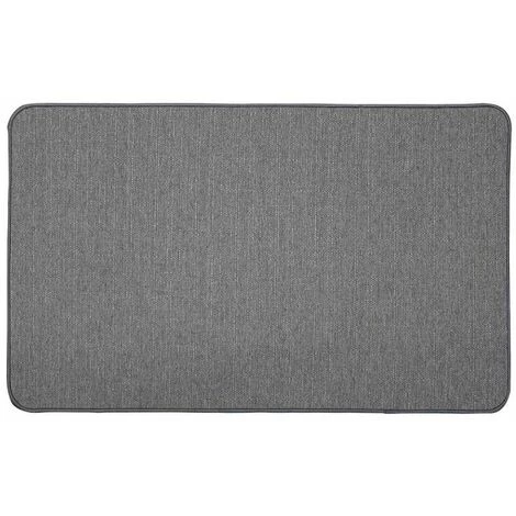 Paris Prix - Tapis Déco Tissé Uni "manea" 45x75cm Gris 1 Paris Prix - Tapis Déco Tissé Uni "manea" 45x75cm Gris