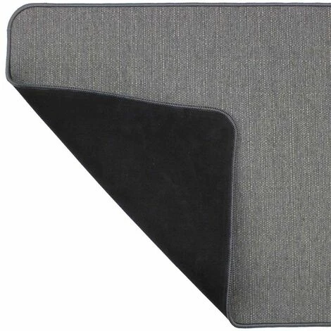 Paris Prix - Tapis Déco Tissé Uni "manea" 45x75cm Gris 2 Paris Prix - Tapis Déco Tissé Uni "manea" 45x75cm Gris – Image 2