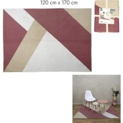 TAPIS NUDE GEOMETRIQUE 120X170CM