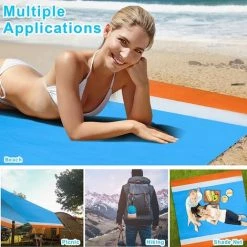 ECHOO Couverture De Plage Tapis De Plage Anti-sable Pour 4-7 Adultes, Tapis De Pique-nique Portable, Tapis Sans Sable Pour Voyage, Camping, Randonnée, Pliable Avec Sac 8 ECHOO Couverture De Plage Tapis De Plage Anti-sable Pour 4-7 Adultes, Tapis De Pique-nique Portable, Tapis Sans Sable Pour Voyage, Camping, Randonnée, Pliable Avec Sac -Tapis et paillasson Soldes 41379067 4