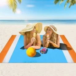 ECHOO Couverture De Plage Tapis De Plage Anti-sable Pour 4-7 Adultes, Tapis De Pique-nique Portable, Tapis Sans Sable Pour Voyage, Camping, Randonnée, Pliable Avec Sac 9 ECHOO Couverture De Plage Tapis De Plage Anti-sable Pour 4-7 Adultes, Tapis De Pique-nique Portable, Tapis Sans Sable Pour Voyage, Camping, Randonnée, Pliable Avec Sac -Tapis et paillasson Soldes 41379067 5
