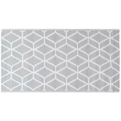 HAPPYSHOPPING Tapis D'exterieur Gris 190x290 Cm PP -Tapis et paillasson Soldes 41419008 3