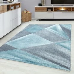 BETA PASTEL - Tapis Couleur Pastel - Bleu & Gris 200 X 290 Cm