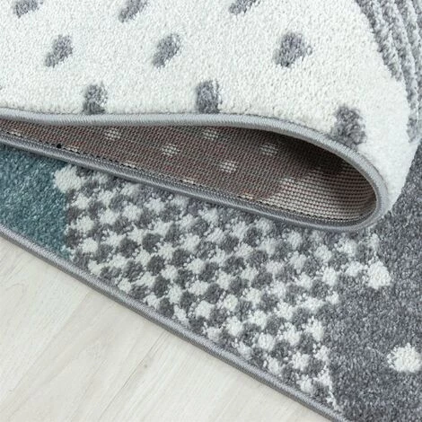 BAMBI CLOUDY - Tapis Enfant Rond à Motifs Nuages - Bleu 160 X 160 Cm 5 BAMBI CLOUDY - Tapis Enfant Rond à Motifs Nuages - Bleu 160 X 160 Cm – Image 5