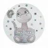 FUNNY DINOSAURE - Tapis D'enfant Rond- Rose 160 X 160 Cm