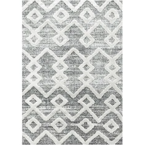 PISA SORA - Tapis Berbère à Relief - Gris & Crème 080 X 250 Cm 2 PISA SORA - Tapis Berbère à Relief - Gris & Crème 080 X 250 Cm – Image 2
