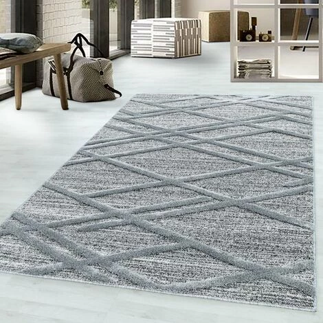 PISA ASIMA - Tapis Berbère à Relief - Gris 080 X 150 Cm 1 PISA ASIMA - Tapis Berbère à Relief - Gris 080 X 150 Cm