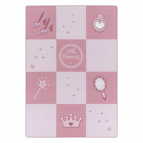 PLAY PATCHWORK - Tapis Enfant Lavable Rose 80 X 120 Cm 2 PLAY PATCHWORK - Tapis Enfant Lavable Rose 80 X 120 Cm – Image 2