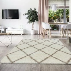 ALVOR BERBERE - Tapis De Style Berbère - Ivoire Et Beige 060 X 110 Cm