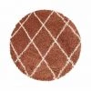 ALVOR BERBERE - Tapis Rond De Style Berbère - Terra Et Ivoire 080 X 080 Cm