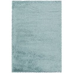 FLUFFY MOELLEUX - Tapis Cosy à Poils Longs - Bleu Pastel 080 X 150 Cm