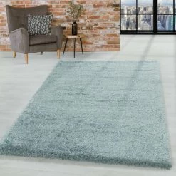 FLUFFY MOELLEUX - Tapis Cosy à Poils Longs - Bleu Pastel 080 X 150 Cm -Tapis et paillasson Soldes 42194618 3