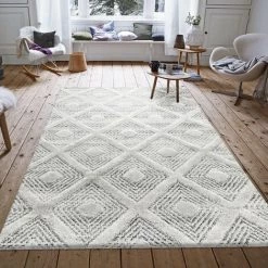 PISA MELIA - Tapis Berbère à Relief - Crème 060 X 110 Cm