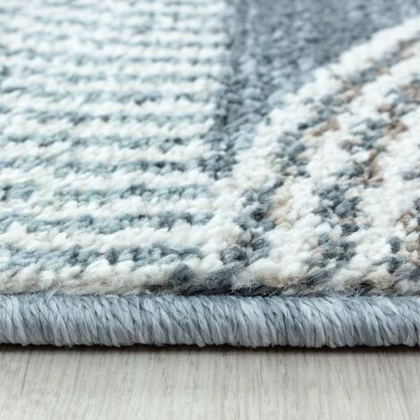 ROYA INDIGO - Tapis Graphique Bleu 80 X 250 Cm 3 ROYA INDIGO - Tapis Graphique Bleu 80 X 250 Cm – Image 3