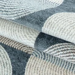 ROYA INDIGO - Tapis Graphique Bleu 80 X 250 Cm 9 ROYA INDIGO - Tapis Graphique Bleu 80 X 250 Cm -Tapis et paillasson Soldes 42195250 5