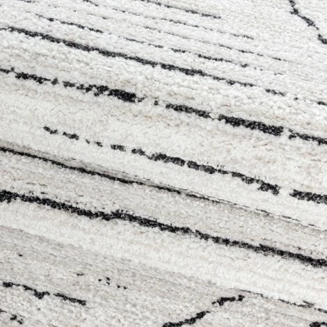 TAZNAXT TARA - Tapis Berbère Laineux - Crème & Anthracite 140 X 200 Cm 5 TAZNAXT TARA - Tapis Berbère Laineux - Crème & Anthracite 140 X 200 Cm – Image 5