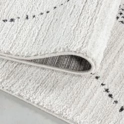 TAZNAXT ZERFA - Tapis Berbère Laineux - Crème & Anthracite 160 X 230 Cm -Tapis et paillasson Soldes 42195321 3