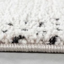 TAZNAXT ZERFA - Tapis Berbère Laineux - Crème & Anthracite 160 X 230 Cm -Tapis et paillasson Soldes 42195321 4