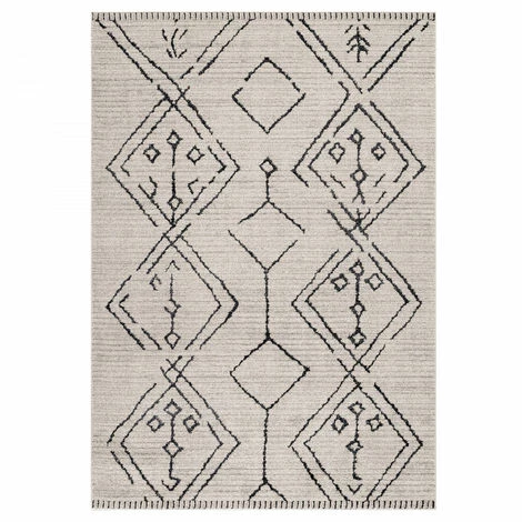TAZNAXT ANNIYA - Tapis Berbère Laineux - Beige & Anthracite 80 X 150 Cm 2 TAZNAXT ANNIYA - Tapis Berbère Laineux - Beige & Anthracite 80 X 150 Cm – Image 2